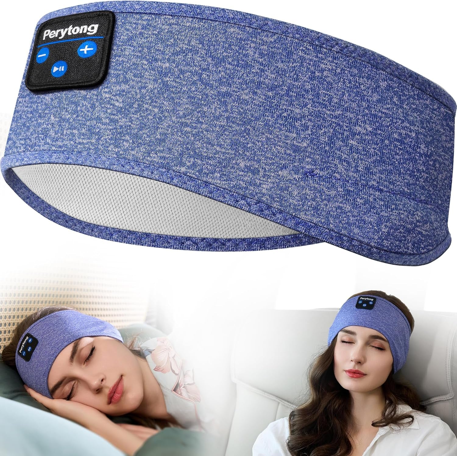 Sleep Headphones,  Bluetooth Sports Headband Headphones with Ultra-Thin HD Stereo Speakers Perfect for Sleeping,Workout,Jogging,Yoga,Insomnia, Air Travel, Meditation