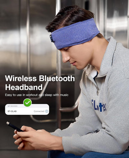 Sleep Headphones,  Bluetooth Sports Headband Headphones with Ultra-Thin HD Stereo Speakers Perfect for Sleeping,Workout,Jogging,Yoga,Insomnia, Air Travel, Meditation